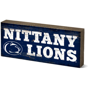 wooden sign distressed Nittany Lions and Penn State Athletic Logo